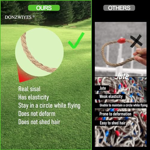 Sisal Rope Ring Toss Game Replacement Rings - Outdoor Yard Party Toys