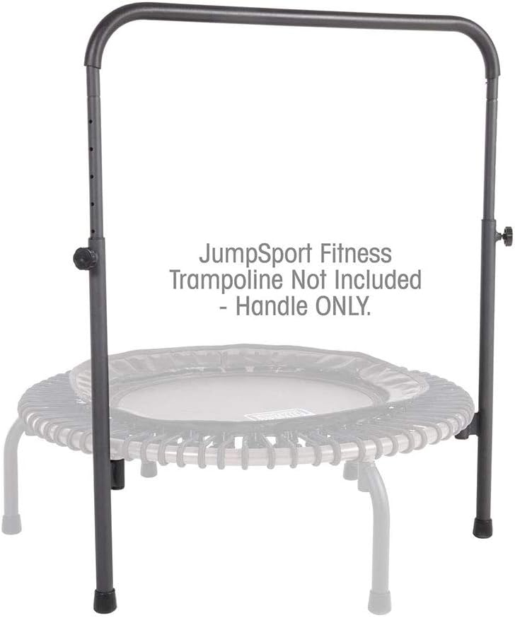 JumpSport Handle Bar Accessory for Arched Leg Fitness Trampolines | Black | Adjustable Height Settings | Trampoline Not Included