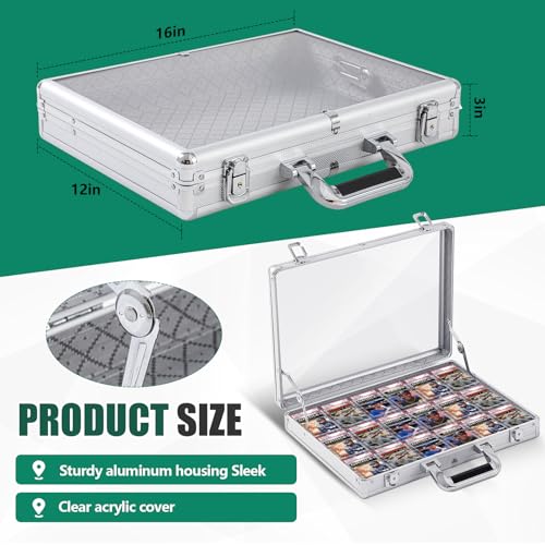 Silver Trade Show Display Case Tabletop Aluminum & Acrylic 16x12 with Locks
