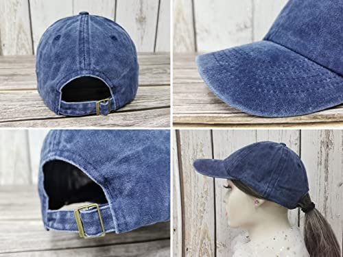 Captain First Mate Crew Embroidered Baseball Cap for Men Women - Washed Navy Blue