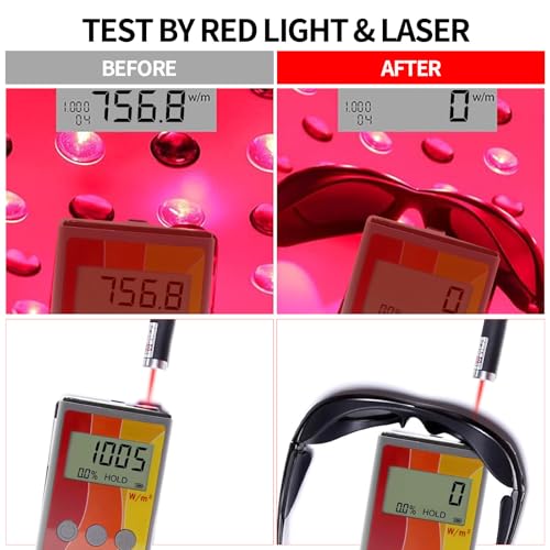 Red Light Therapy Glasses IPL 200-2000nm Eye Protection for Tanning & Light Therapy