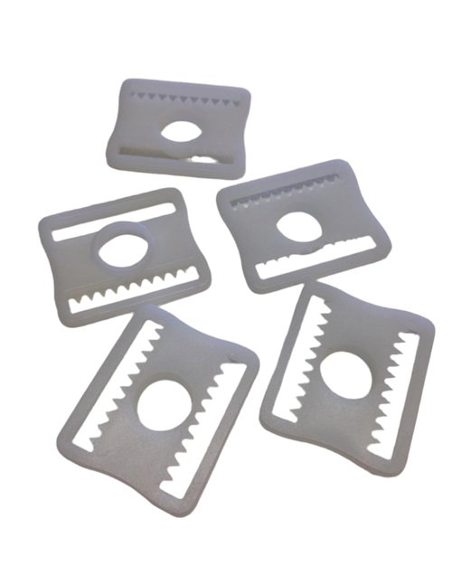 Fix My Gear Goalie Mask Slider Clips for Mask Straps (White)