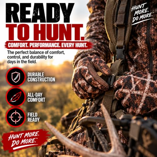 Men's Camo Touchscreen Hunting Gloves - Lightweight, Durable Outdoor Gear