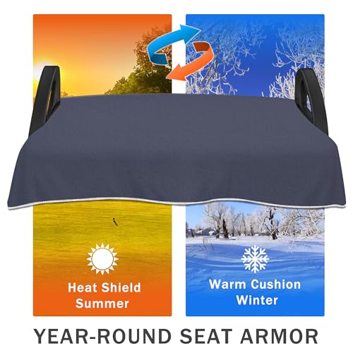 YOKYHOM Microfiber Golf Cart Seat Covers for 2/4-Seater - Grey Black