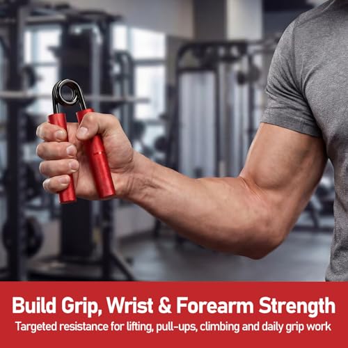 Grip Strength Trainer Set with Aluminum Hand Grippers - 6 Pack, 50LB-225LB Resistance
