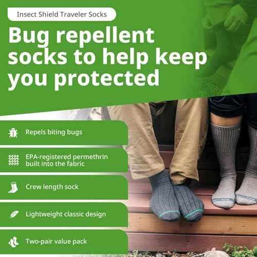 Insect Shield Traveler Socks With Permethrin Bug Repellant - Protective Clothing for Men & Women