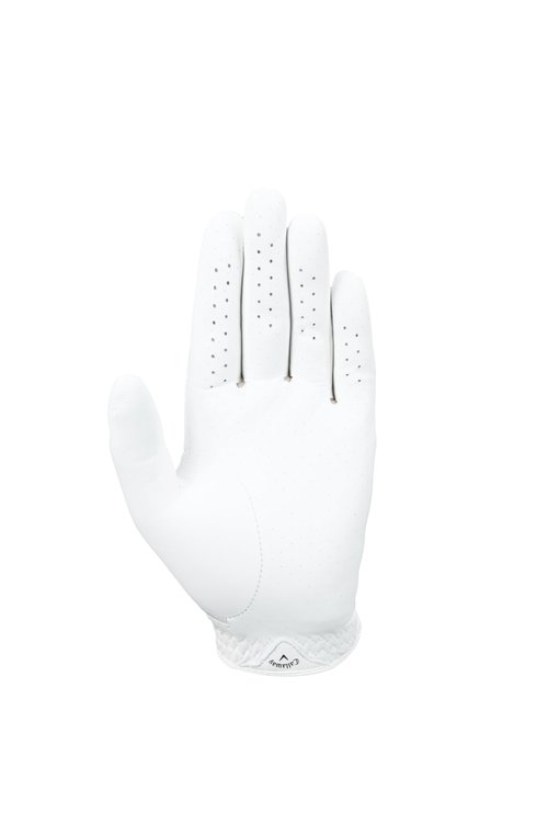 Callaway Golf Fusion Glove (Ladies, Medium, White/Silver, Worn on Left Hand)