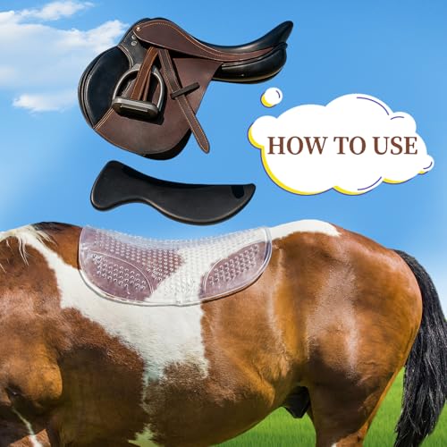 Anti-Slip TPE Horse Saddle Pad for English Saddles - White