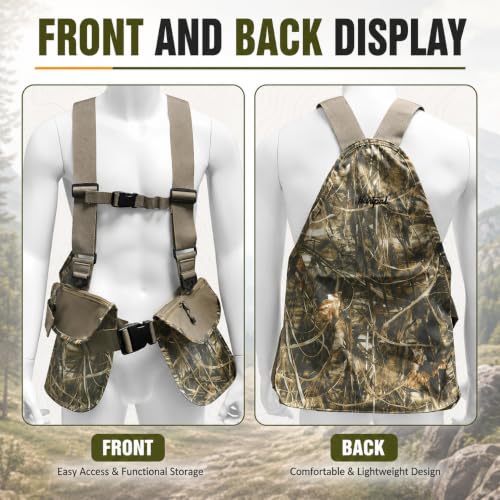 Upland Bird Hunting Vest with Game Pouch - Waterfowl Camo Tactical Backpack