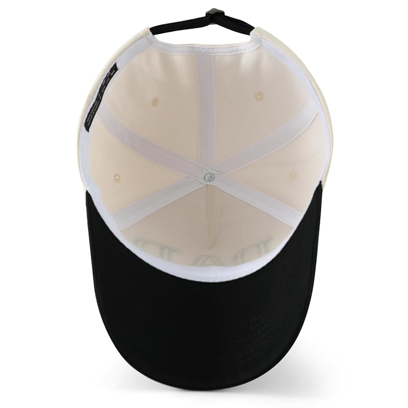 Dad Trucker Hat for Men - Beige | Two-Tone Adjustable Embroidered Baseball Cap