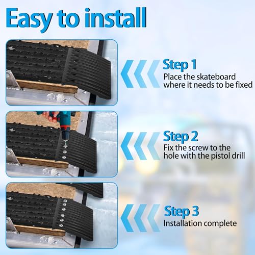 RunNico 4 Pcs Snowmobile Trailer Edge Glides, 9'' x 6'' Edge Glide Tilt with 24 Screws, Trailer Gap Transition Flap for Friction Reduction and Easy Installation