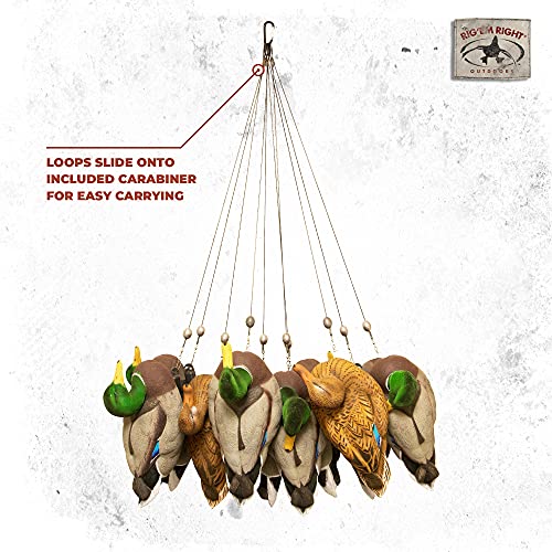 Rig'Em Right Waterfowl Pre-Rigged Duck Decoy with 48-Inch Length and 4-Ounce Weights