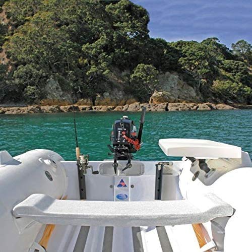 ISURE MARINE 2-Pole Black ABS Plastic Single Tube Multi-Function Fishing Rod Holder, 12" Width, 2" Inlet Diameter