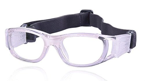 VOLOCOVER（TM Unisex Kids Protective Sports Goggles Glasses for Basketball Football Volleyball Squash Hockey (White)