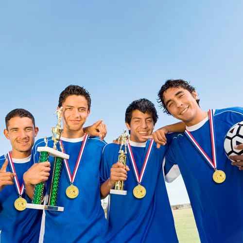 12 Packs Soccer Medals, 2 Inches Metal Gold Award Medals for Sports Soccer Games and Prizes Awards Party Favors