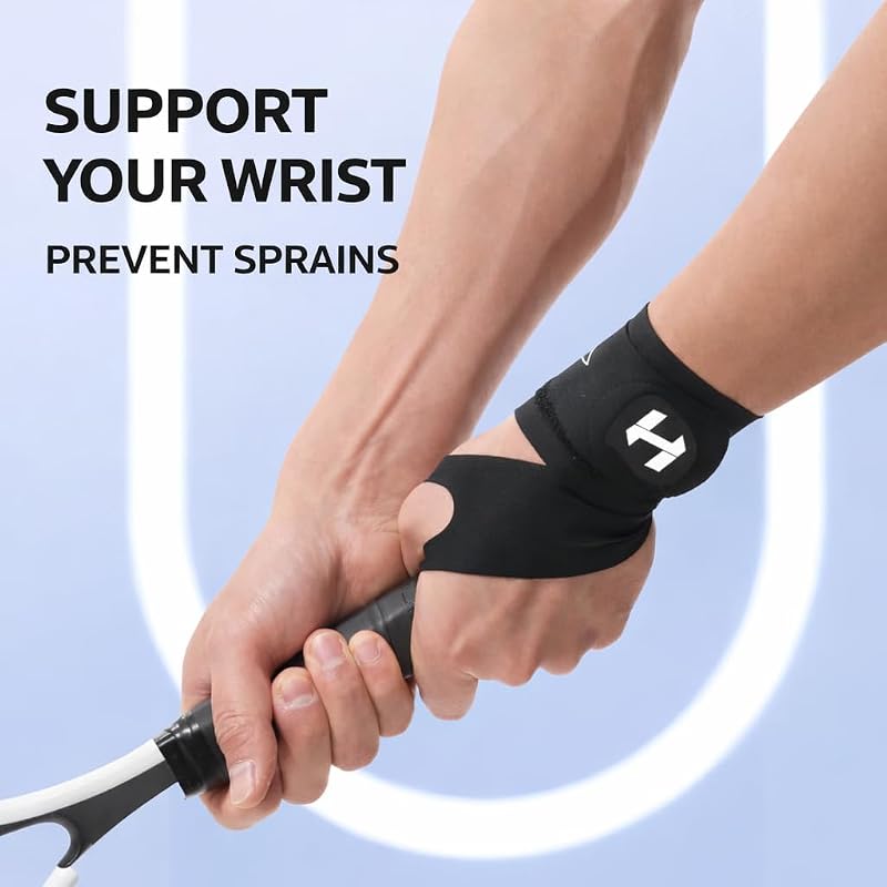 YaeloHarbex Wrist Wrap Support — Ultra-Thin Adjustable Wrist Brace Black for Training & Daily Use