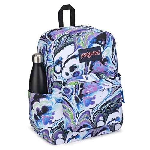 JanSport Superbreak Backpack - Durable, Lightweight Premium Backpack, Marble Mood Blue Iolite