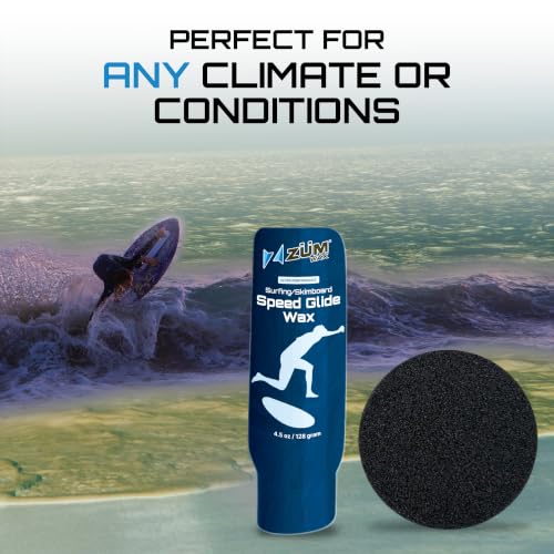 Surfing Skimboard Wax - Eco-Friendly, PFAS-Free, Ultra Speed Glide, Vanilla Scent, Made in USA, 4.5 oz