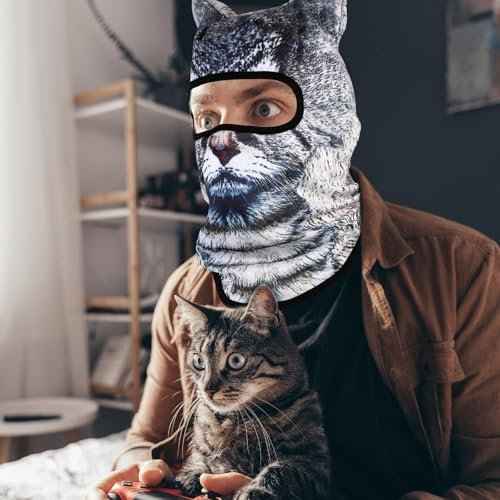 3D Cat Ski Mask Dog Balaclava Sheisty Breathable Ice Silk Cycling Face Cover for Sunscreen Protection Outdoor