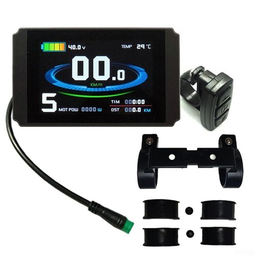 KT-LCD8H Electric Bicycle LCD Display Meter Waterproof 24V 36V 48V Compatible with Pedelec and E-Bikes New User Interface for KT Controller and Ebike Kit