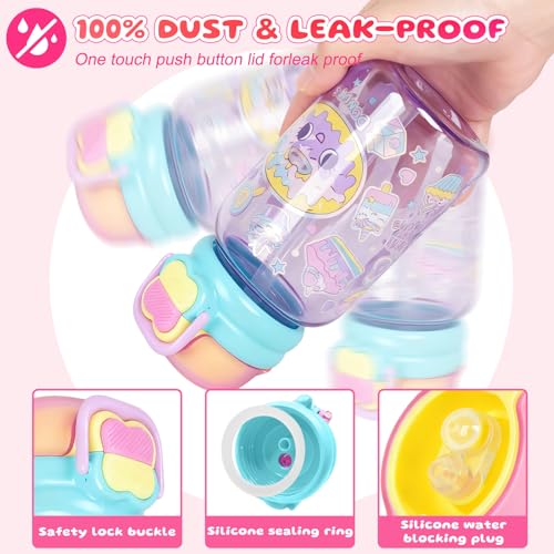 Kids Water Bottle with Straw & Spout 20oz Leak-Proof BPA-Free Tritan Cup