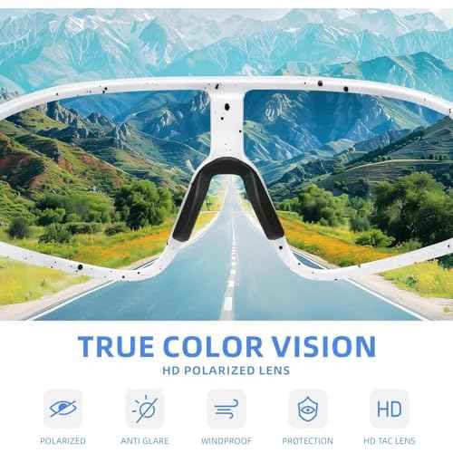 Sports Baseball Cycling Sunglasses for Men: Polarized Sunglasses for Women Youth UV400 Protection Running