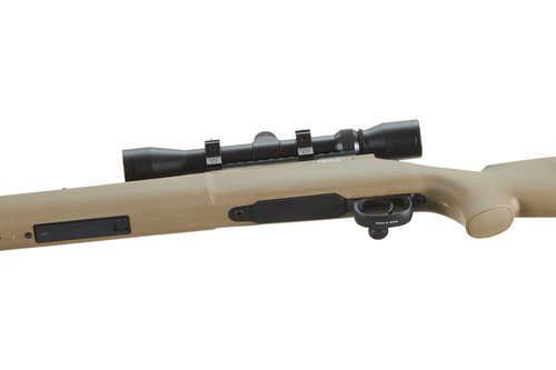 Lancer Tactical Upgraded M24 Bolt Action Spring-Powered Sniper Airsoft Rifle with Scope (Threaded, CNC Aluminum Spring, Up to 500 FPS)