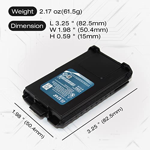 (5-Pack) 7.4V 1400mAh BL-5 Battery for UV-5R, UV-5R Plus, BF-F8HP - Standard Battery