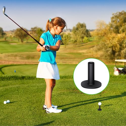 Golf Tees Set 23 Pcs Rubber & Plastic with 5 Heights Black