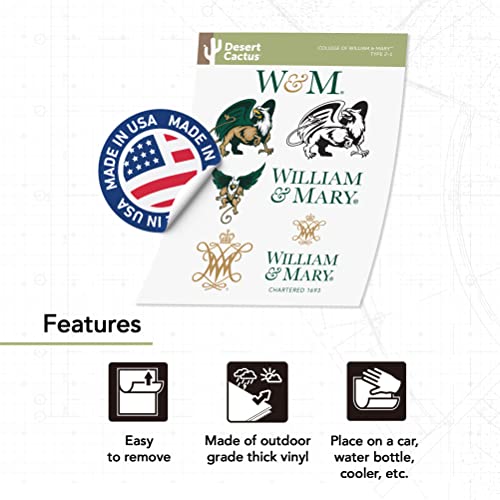 William & Mary Tribe Vinyl Sticker Decal - Official Campus Fan Gear