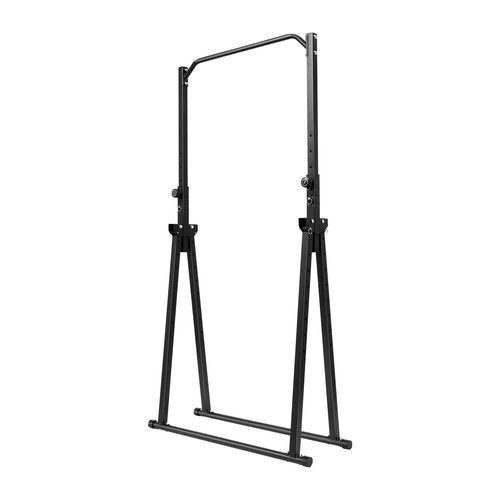 PERFERATE Multifunction Triangular Structure Pull Up Station Foldable Power Tower Pull Up Bar Dip Station Adjustable Height Strength Training Workout Equipment Support 440lbs