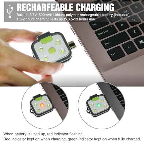 Running Light, 2Pack Reflective Safety-Light for Runners, Rechargeable LED Light, Clip On Running Lights with Runners and Joggers for Camping, Hiking, Running, Outdoor Adventure (Black)