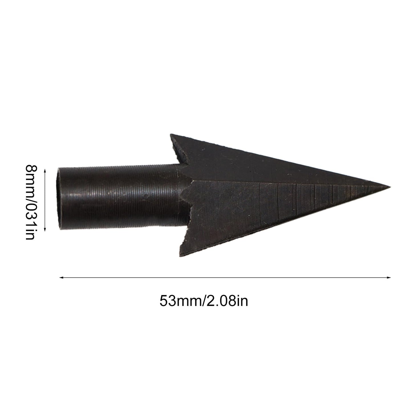 Kangnice 6Pcs Tip Broadheads Traditional Metal Archerys Arrowheads Head Point Tip for Wood and