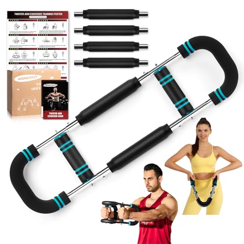 Blue Adjustable Arm Trainer for Upper Body Workout 30-120 lbs - NOONCRAZY