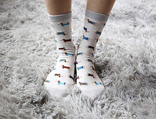 Women's Cute Dachshund Dog Socks Casual Crew Socks Gift for Women