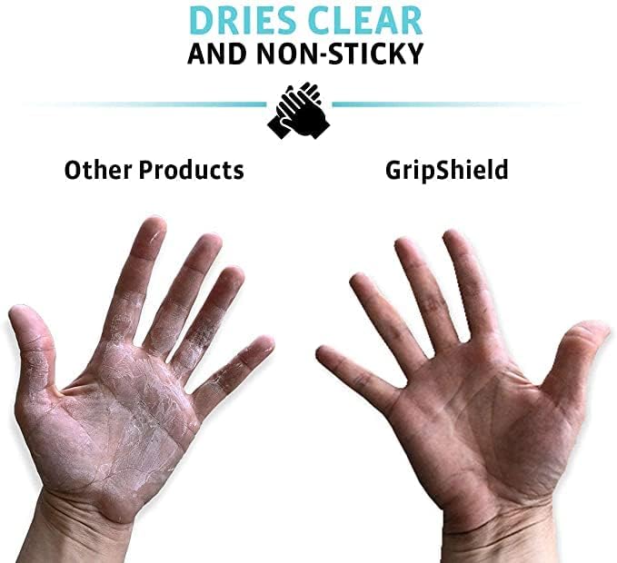 2Toms GripShield, Non-Sticky Grip Enhancer, Dry Grip Solution for Sweaty Hands, Tennis, Pickleball, Golf, Pole Dancing, and Gaming, 1.5 Ounce Bottle