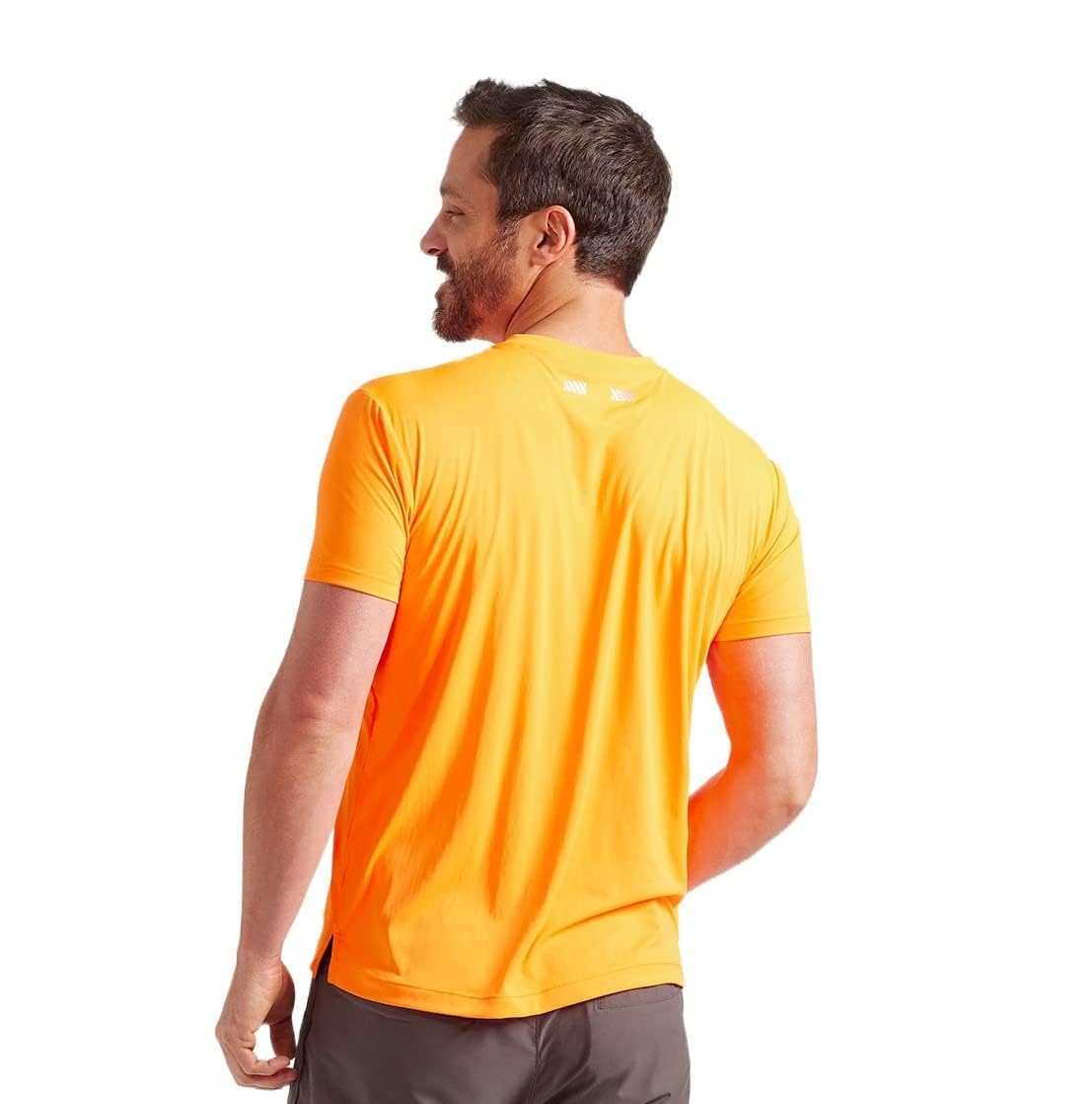 TRUEWERK Men's B1 Sun Short Sleeve Tee - UPF 50+ Sun Protection Work Shirt, 100% Poly Interlock Knit, Moisture-Wicking, Temperature Regulating, 120gsm, Viz Orange, XL
