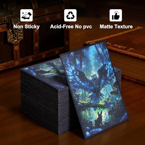 Kabinka MTG Card Sleeves - Frosted Owl Design, Standard Size Pack of 100