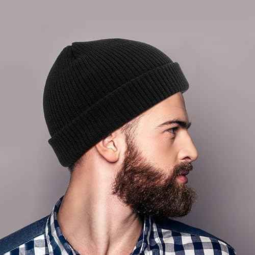 SATINIOR Trawler Beanie Watch Hat Roll-up Edge Skullcap Fisherman Beanie for Women Men