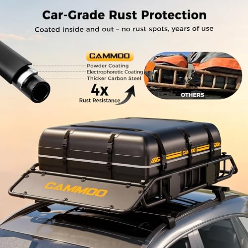 CAMMOO Roof Rack Basket with Removable Fairing & Support Bars for Kayaks