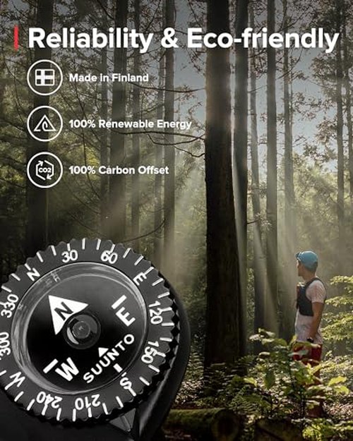 SUUNTO Clipper Compass, Micro Compass Attaches to Strap, Sleeve or Map Edge