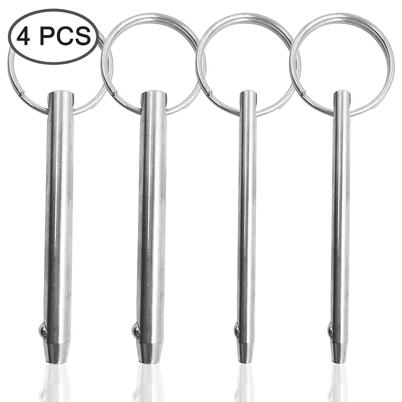 8mm 6.3mm Quick Release Pins 76mm Stainless Steel Boat Top Pins (4Pcs)