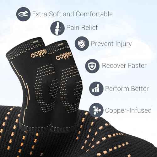 Copper Knee Braces for Men & Women ? Knee Compression Sleeves for Pain Relief, Arthritis, Sports and Recovery