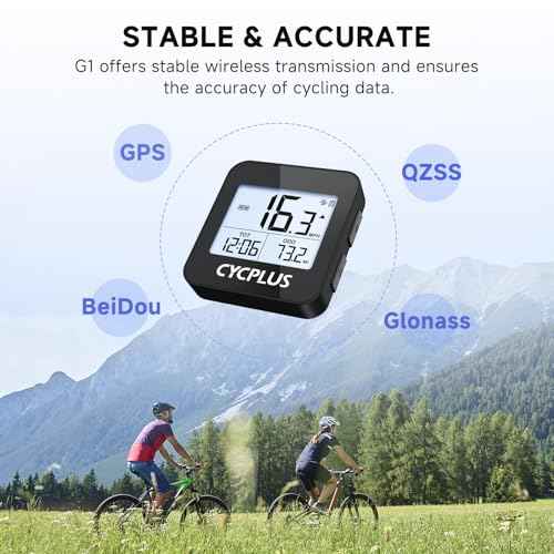 CYCPLUS GPS Bike Computer, Wireless Cycling Computer with Automatic Backlight, Bicycle Speedometer Odometer with Waterproof and Lager Battery, Provide Professional Data Analysis