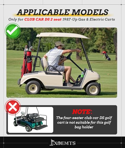 Heavy Duty Golf Cart Bag Holder for 1987-Up Club Car DS - OEM Replacement