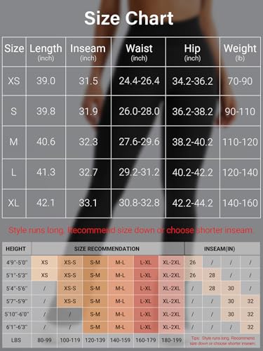 Mini Flare Leggings Women Workout Yoga Pants 32 Inseam Medium Black