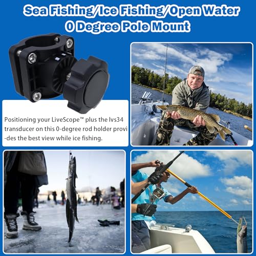 Zero Degree Pole Mount for LiveScope Plus LVS34 Fish Finder System