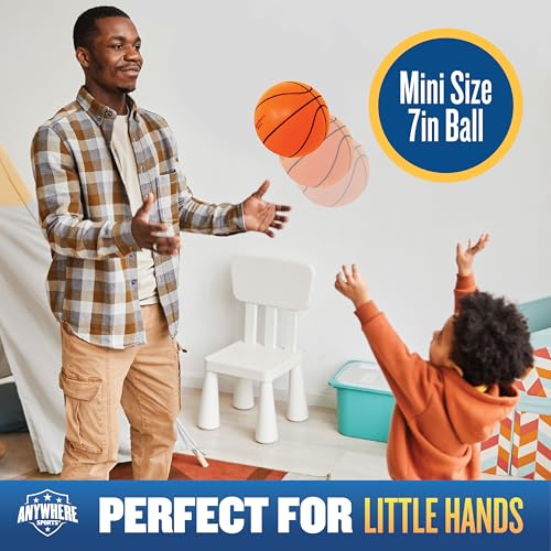 Mini 7-Inch Silent Foam Basketball for Indoor Dribbling & Training - Realistic Bounce