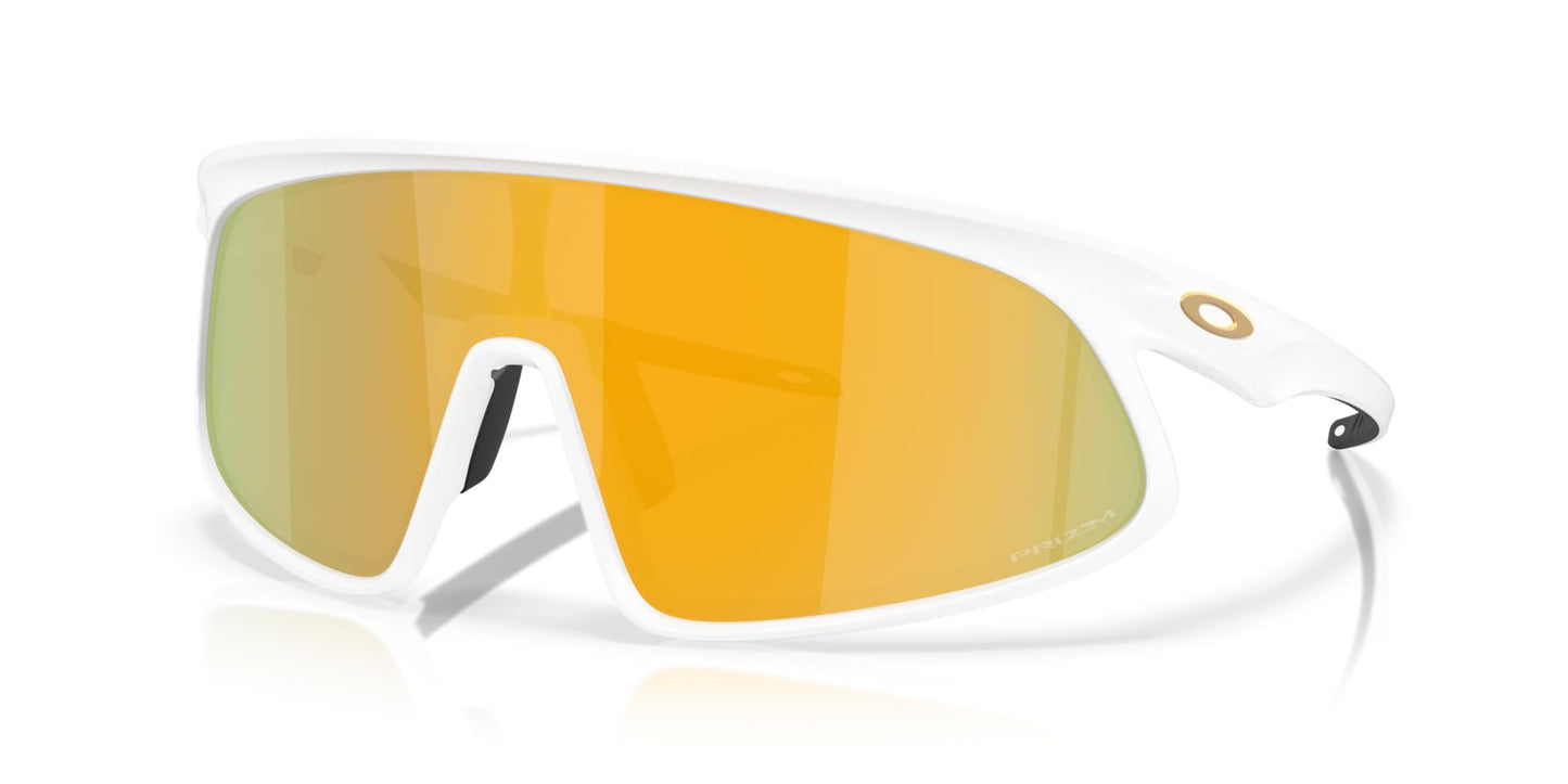Oakley OO9484D RSLV Sunglasses, Matte White/Prizm 24K, 49 mm