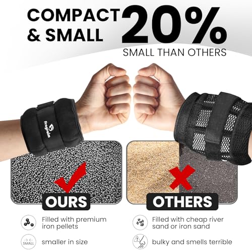 Ankle Weights for Women Men 6 lb Pair - Black, Adjustable Resistance Exercise